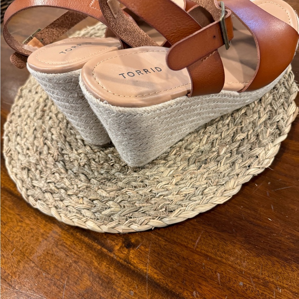 Torrid wedge sandal with ankle strap size 13 WW